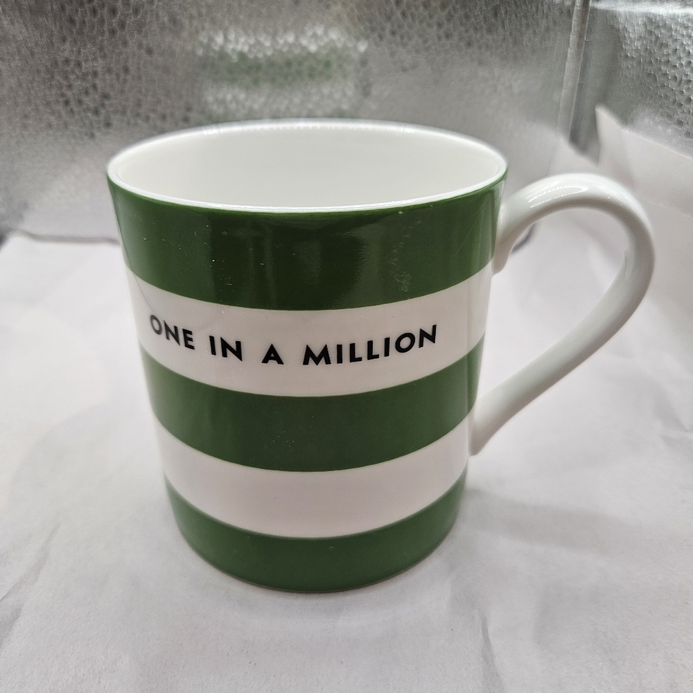 Kate Spade Lenox Green and White Ceramic Mug One in a Million